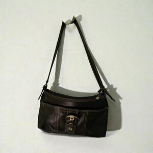 Etienne Aigner Elegant Black Leather Shoulder Bag